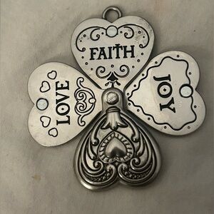 Amazing Brighton Necklace Heart Charm Love Faith Joy Opens and Clloses